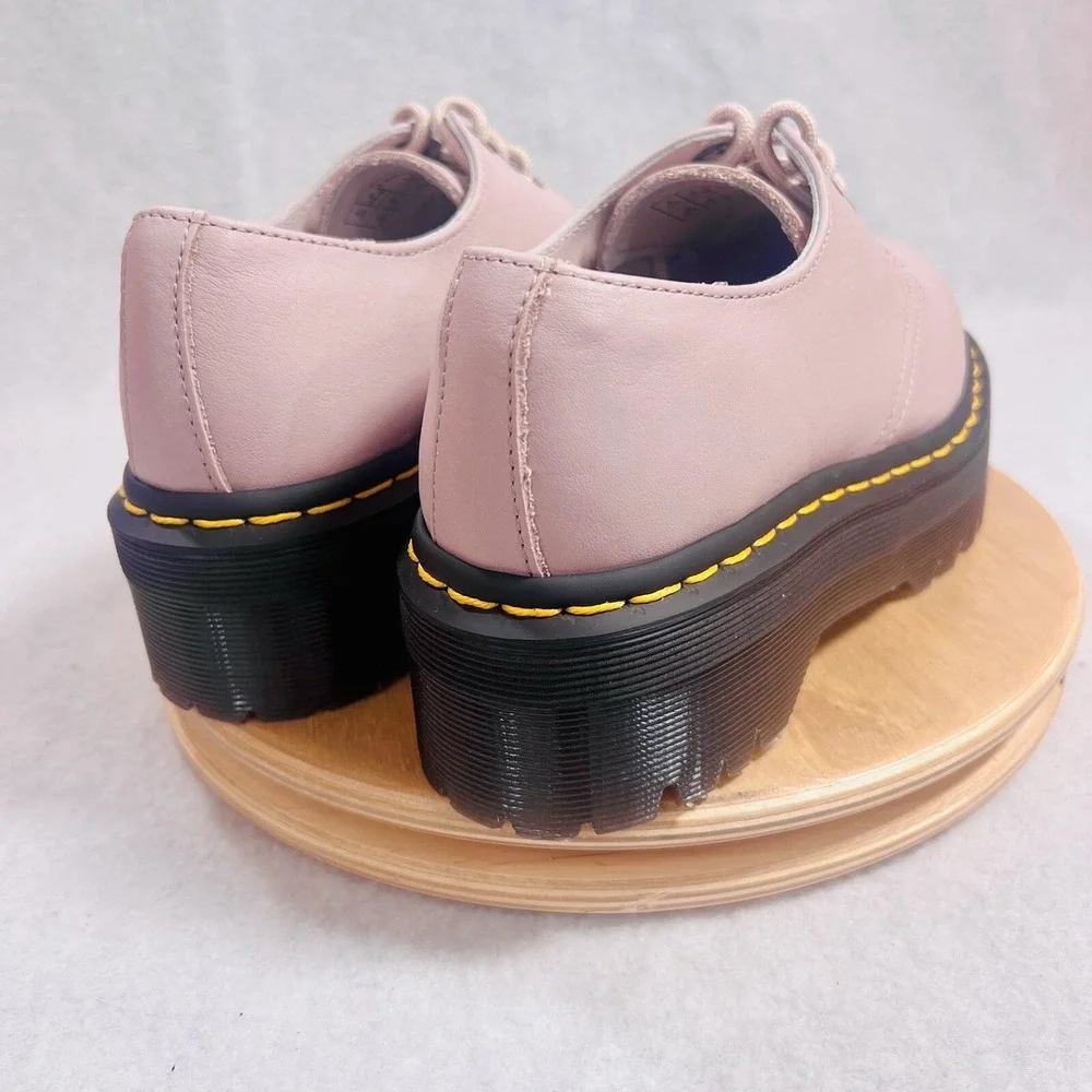 DR MARTENS 1461 QUAD II SHOE Womens Size 6 Gray 3 EYE PLATFORM 30612 ‎ NWT